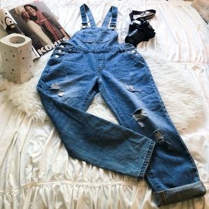 Denim overalls